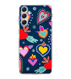 PrintiFy Samsung Galaxy A34 ile Uyumlu 1mm Slim Fit Retro Colors 3 Baskılı Şeffaf  Kılıf