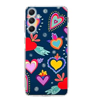 PrintiFy Samsung Galaxy A34 ile Uyumlu 1mm Slim Fit Retro Colors 3 Baskılı Şeffaf  Kılıf
