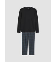 LC WAIKIKI Siyah Ekose Erkek Pijama Takımı