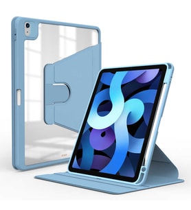 Apple iPad Air 11 2025 M3 Uyumlu Kılıf Zore Nayn Dönebilen Standlı Kılıf (Açık Mavi)