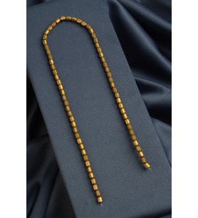 Hematit Doğal Taş Mat Koyu Gold Altıgen Kesim 4x6mm Dizi [AA]