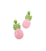 Northcity Ananas Hasır Küpe - Pembe