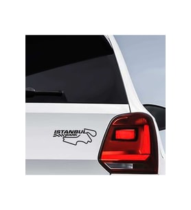 İstanbul Park Harita Rally Oto Sticker25*10 Cm