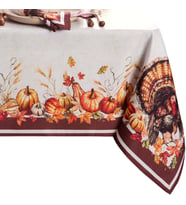 Home Fashions Autumn Heritage Türkiye Mühendislik Masa Örtüsü, 132 cm x 177 cm Dikdörtgen