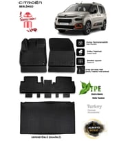 Citroen Berlingo Seperetörlü 2019 Araca Özel 3D Paspas Ve 3D Bagaj Havuzu