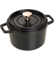 Staub Dökme Demir Kızartma Tavası/Güveç, Yuvarlak 16 Cm, 1,2 L, Siyah