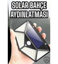 Güneş Enerjili Bahçe Aydınlatma Lambası Solar 100 Led Lamba - Lisinya