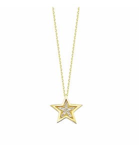 Yıldız Altın Kolye 14K 1,0 cm