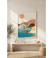 Minimalist Doğa Manzarası 1. Kalite Ahşap Çerçeveli Tablo