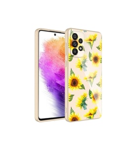 Samsung Galaxy A52 Uyumlu Kılıf Kamera Korumalı Desenli Sert Silikon Zore Epoksi Kapak (Model 2)