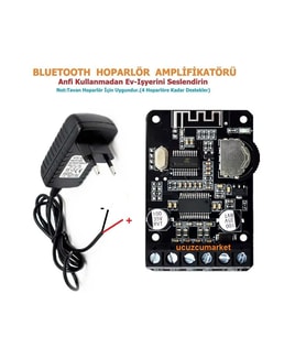 Bluetooth Hoparlör Amplifikatörü (Tavan Hoparlör Için Uygundur- 4 Hoparlöre Kadar Bağlanır)
