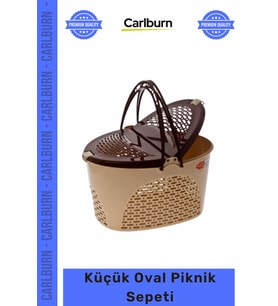 Özel Üretim Kaliteli Plastik Dayanıklı Ergonomik Şık Taşınabilir Pratik Küçük Oval Piknik Sepeti