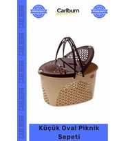 Özel Üretim Kaliteli Plastik Dayanıklı Ergonomik Şık Taşınabilir Pratik Küçük Oval Piknik Sepeti