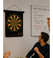 Aile ve Arkadaş Oyunları İçin Manyetik Dart Tahtası 6 Ok Dahil