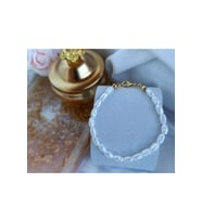 Arpa İncili Sade Bileklik Altın Kaplama gold S (Boş)