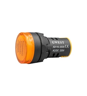 GWEST 22-S 220V 22mm Sarı Ledli Sinyal Lambası
