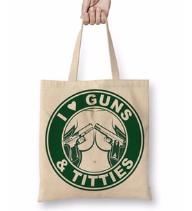 I Love Guns Bez Çanta Uzun Saplı