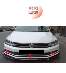 Vw Jetta 2010-2018 Lip 3 Parça (Enjeksiyon Baskı)