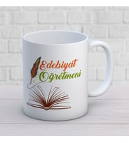 Edebiyat Öğretmenlerine Özel Öğretmenler Günü Hediyelik Baskılı Kupa
