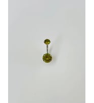 Yeşil Taşlı Göbek Piercing