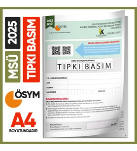 2025 MSÜ ÖSYM Tıpkı Basım Çıkmış Soru Deneme Kitapçığı PDF/Video Çözümlü Türkiye Geneli