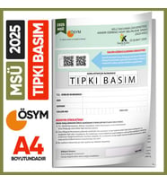 2025 MSÜ ÖSYM Tıpkı Basım Çıkmış Soru Deneme Kitapçığı PDF/Video Çözümlü Türkiye Geneli