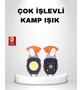 Mini Led Anahtarlık Fener - Şişe Açacağı, Tornavida, Düdük Ve Usb Şarj Özellikli