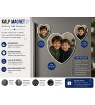 Kalp Fotoğraf Magneti Kardeşlere Kişiselleştirilebilir Kardeşlik Anısı ve Hediye