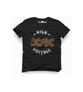 Acdc High Voltage Erkek Baskılı Siyah Tshirt