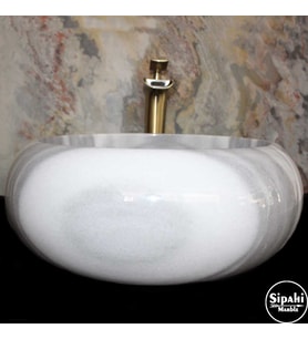 Marmara Dikey Pijamalı Bombeli Lavabo