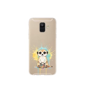 Samsung Galaxy A6 (2018) ile Uyumlu Splash Mirket Tasarımlı Şeffaf Silikon Kılıf
