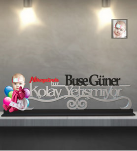 Kişiye Özel Kız Bebek  Karikatürlü Kolay Yetişmiyor Ahşap Biblo  Model-2