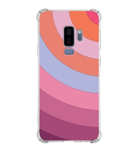 Samsung Galaxy S9 Plus  Köşe Korumalı Antişok Kapak Renk Cümbüşü Tasarımlı  Silikon Kılıf (Şeffaf)