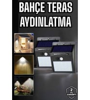 Solar Lamba Giriş, Bahçe Yol lu Hareket Sensörlü Led Parlak Gece Su Geçirmez