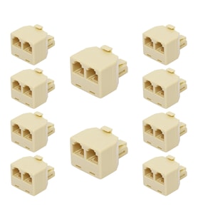 RJ11 2'li Telefon Hat Dağıtıcı Çoklayıcı Splitter SP2022C T Adaptör 10 Adet