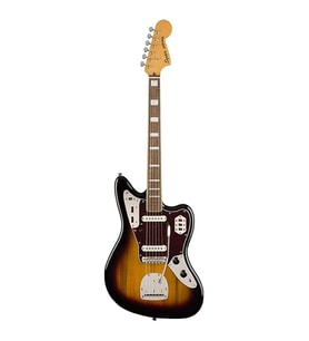 Squier 0374090500 Classic Vibe 70s Jaguar Elektro Gitar (Orta Seviye) Laurel Klavye, 3-Color Sunburst, Vintage Karakterli Çalım