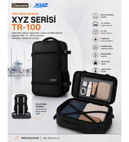 Classone XYZ TR-100 Kabin Boy Uçak İçi Ergonomik Laptop ve Tablet Bölmeli Seyahat Valiz Çanta