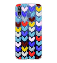 PrintiFy Samsung Galaxy M30 ile Uyumlu 1mm Slim Fit Water Color 1 Baskılı Şeffaf  Kılıf