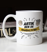 BK Gift Emekli Tasarımlı Beyaz Kupa Bardak-3, Erken Emekli, Yeni Emekli, EYT Hediyesi