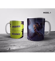 Pixxa  DRAVEN Kişiye Özel İsimli Kupa Bardak (League of Legends, LOL)