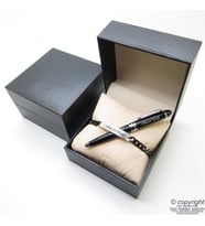 Kişiye Özel Gun Metal Krom Unisex Bileklik + İsme Özel Mini Cep Kalemi - Hediyelik Kutulu Set (Karışık)