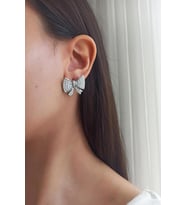 Kadın Özel Tasarım 3 cm Suni İncili Kurdele Model Küpe zyna006
