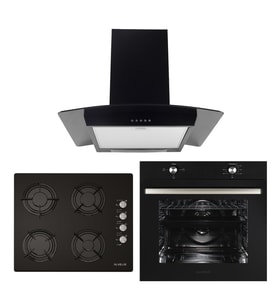 ALVEUS AKDENİZ 604 SİYAH 3'LÜ ANKASTRE SET(İBER-GLS-640-MFA604)