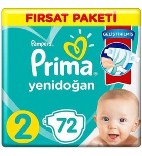 Bebek Bezi Aktif Bebek 2 Beden 72 Adet Fırsat Paketi