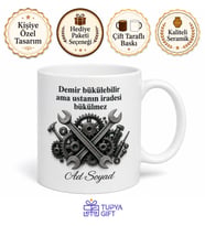 Makine Ustasına Özel Kupa Bardak Hediye Baskılı Porselen Mug