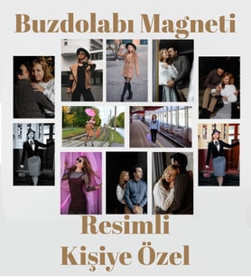 Resimli 9'lu Mıknatıslı Buzdolabı Magneti Aile Fotoğrafı