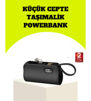 Dahili Type-C Konektörlü Mini 2000Mah - Lisinya