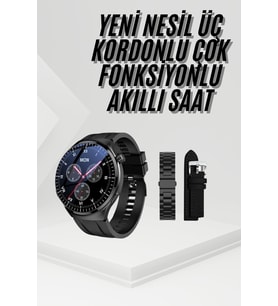 Amoled Ekran Metal Deri Silikon Kordonlu Uyku ve Sağlık Takibi