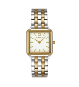Obaku Denmark V309LXFWSF Quartz Çelik Altın Gri Beyaz Kadran 26 mm Kadın Kol Saati