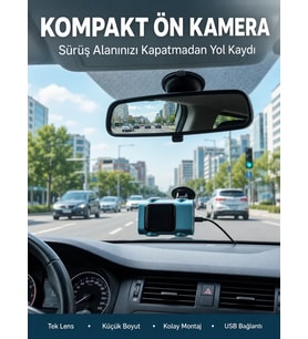 Kompakt Dash Kamera USB Şarj TF Kart Destekli Yeni Nesil